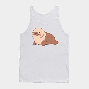 Simple drawn brown walrus Tank Top